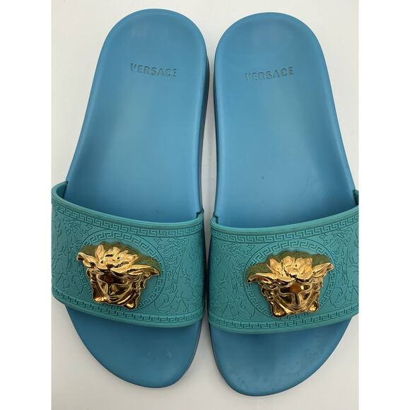 Versace Medusa Insignia Rubber Slides - Size 9 - Picture 4 of 6